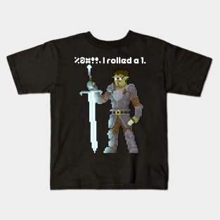 Mortander - Half-Orc Warrior with Bad Dice! Kids T-Shirt